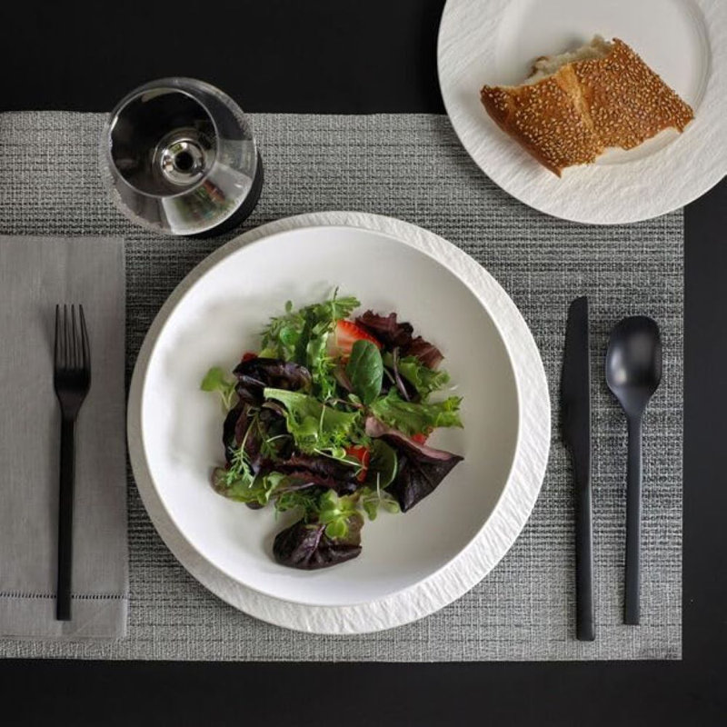 Villeroy & Boch Manufacture Rock Blanc 12-Piece Dinnerware Set